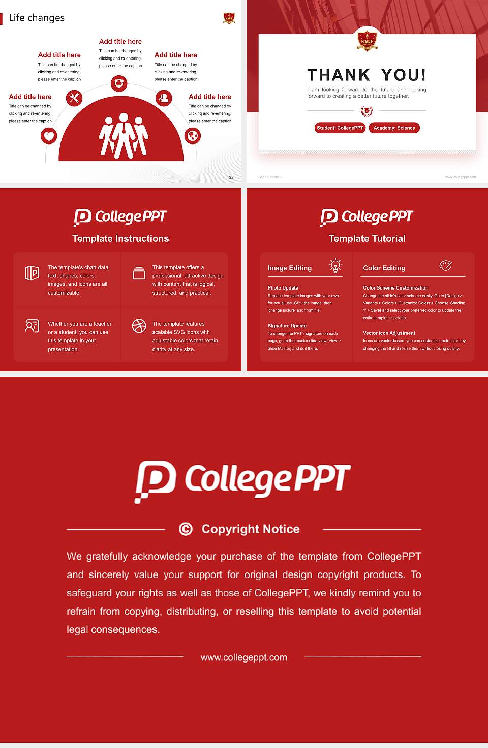 Sage University National Scholarship Defense PPT Template4:3 ratio PPT effect preview image4