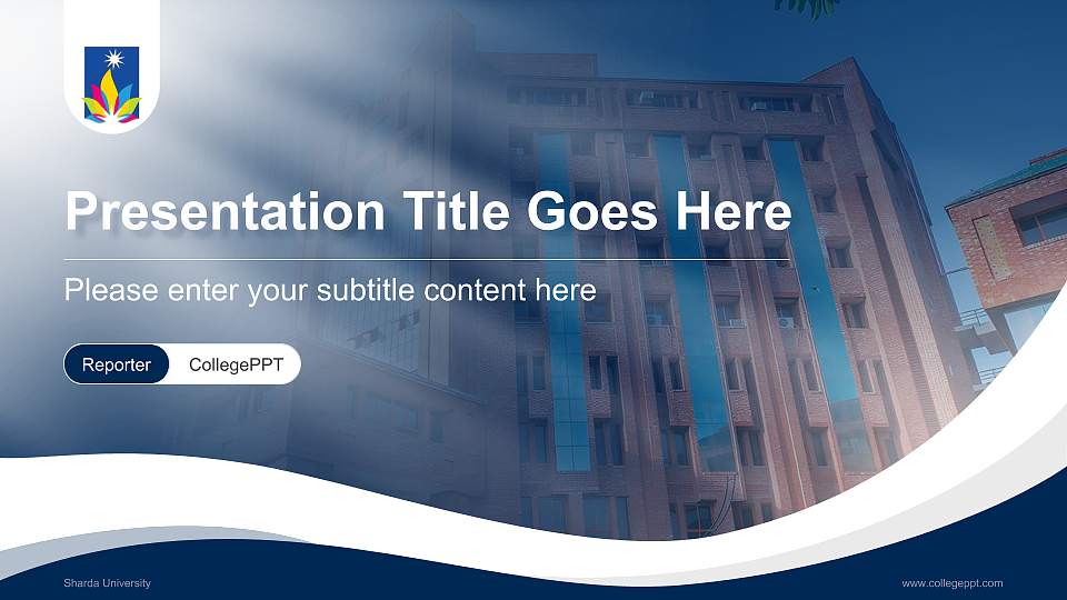 Sharda University Lecture Sharing and Networking Event PPT Template16:9 ratio PPT effect preview image