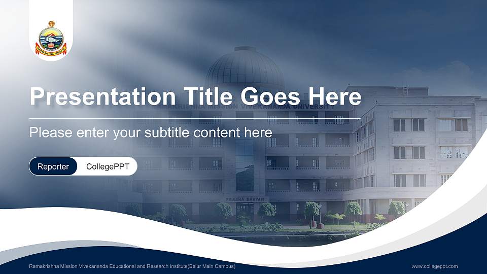 Ramakrishna Mission Vivekananda Educational and Research Institute(Belur Main Campus) Lecture Sharing and Networking Event PPT Template16:9 ratio PPT effect preview image