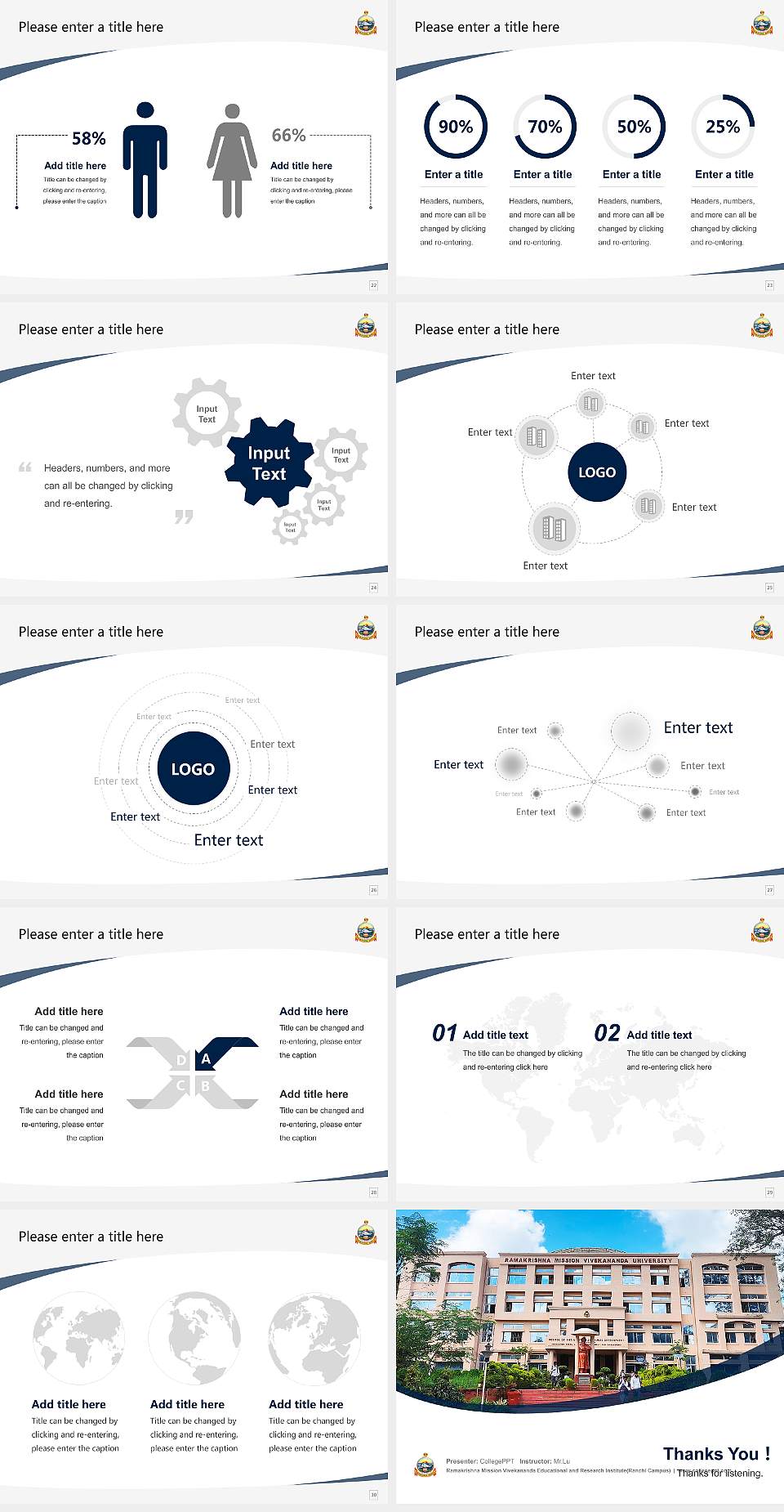 Ramakrishna Mission Vivekananda Educational and Research Institute(Ranchi Campus) Course/Courseware Creation PPT Template4:3 ratio PPT effect preview image4