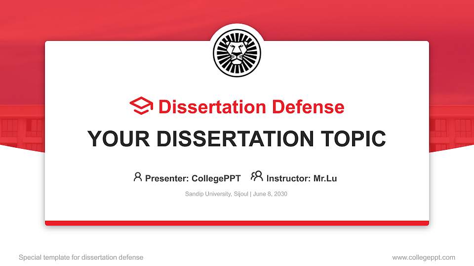 Sandip University, Sijoul Graduation Thesis Defense PPT Template16:9 ratio PPT effect preview image