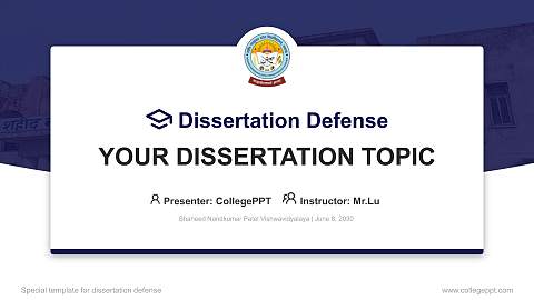 Shaheed Nandkumar Patel Vishwavidyalaya Graduation Thesis Defense PPT Template