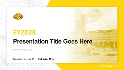 Savitribai Phule Pune University Academic Presentation/Research Findings Report PPT Template