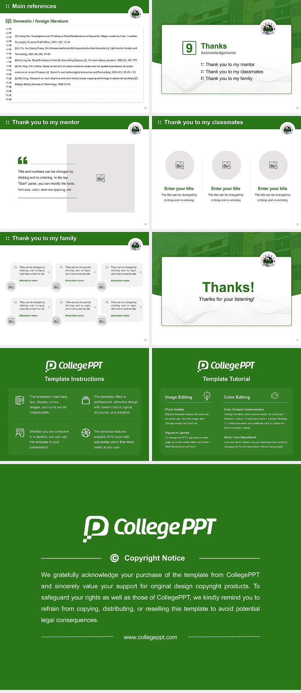 Renaissance University Graduation Thesis Defense PPT Template4:3 ratio PPT effect preview image7