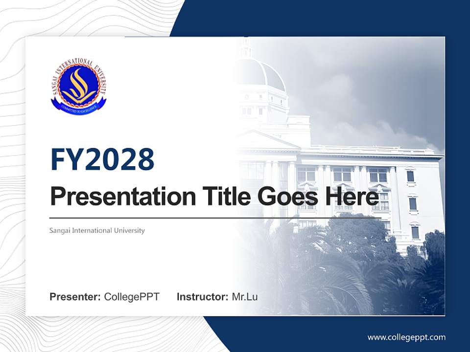 Sangai International University Academic Presentation/Research Findings Report PPT Template4:3 ratio PPT effect preview image5