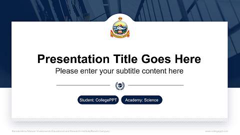 Ramakrishna Mission Vivekananda Educational and Research Institute(Ranchi Campus) National Scholarship Defense PPT Template