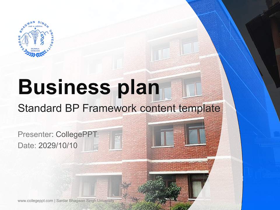 Sardar Bhagwan Singh University Competition/Entrepreneurship Contest PPT Template4:3 ratio PPT effect preview image9