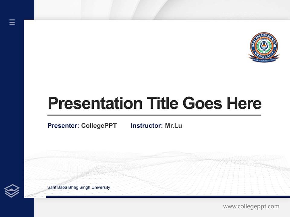 Sant Baba Bhag Singh University Thesis Proposal/Graduation Defense PPT Template4:3 ratio PPT effect preview image5