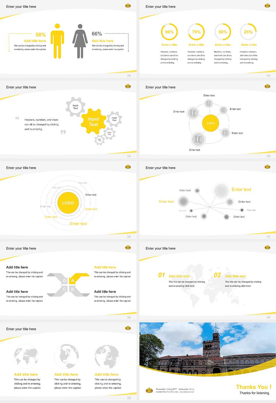 Savitribai Phule Pune University Course/Courseware Creation PPT Template16:9 ratio PPT effect preview image4
