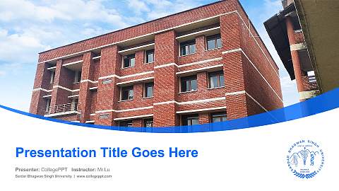Sardar Bhagwan Singh University Course/Courseware Creation PPT Template