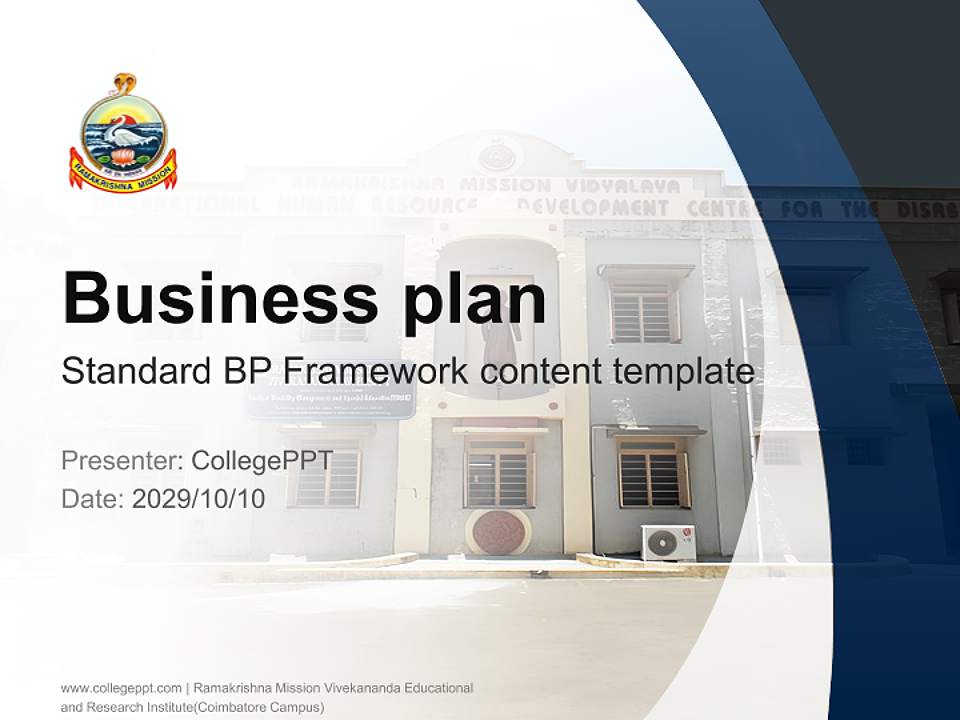 Ramakrishna Mission Vivekananda Educational and Research Institute(Coimbatore Campus) Competition/Entrepreneurship Contest PPT Template4:3 ratio PPT effect preview image9