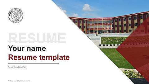 Ravenshaw University Resume PPT Template