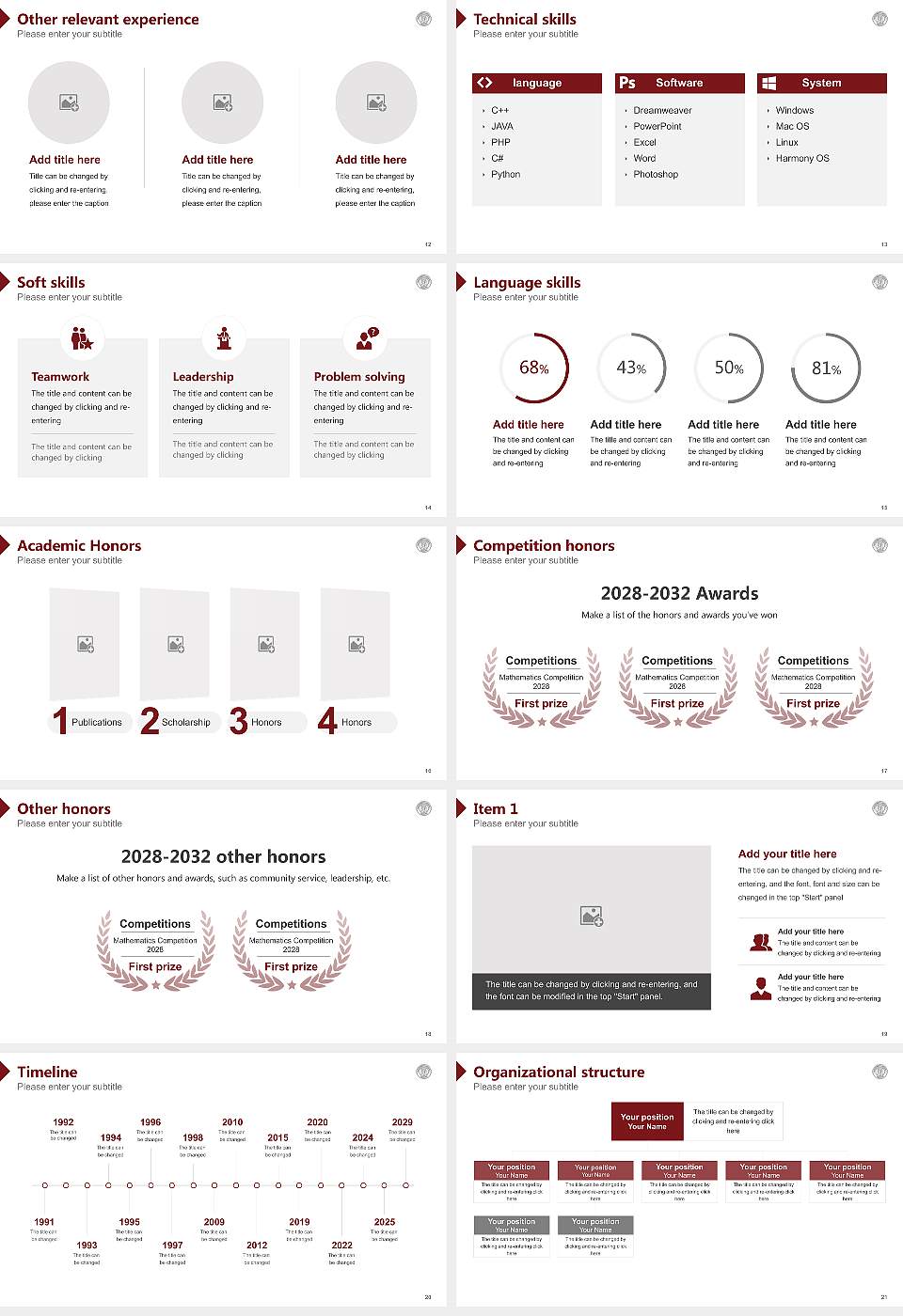 Ravenshaw University Resume PPT Template16:9 ratio PPT effect preview image3