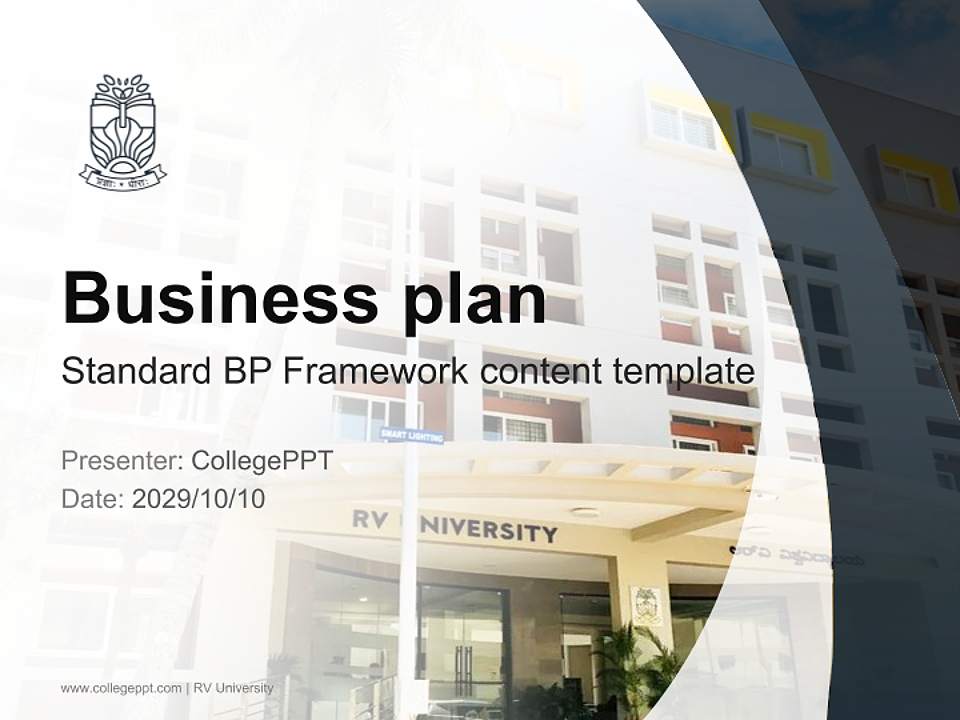 RV University Competition/Entrepreneurship Contest PPT Template4:3 ratio PPT effect preview image9