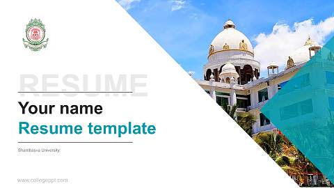 Sharnbasva University Resume PPT Template