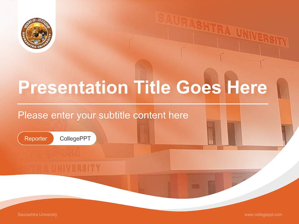 Saurashtra University Lecture Sharing and Networking Event PPT Template4:3 ratio PPT effect preview image4