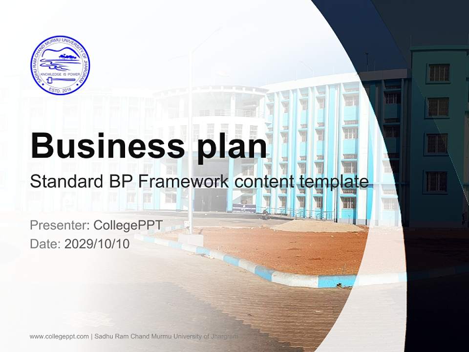 Sadhu Ram Chand Murmu University of Jhargram Competition/Entrepreneurship Contest PPT Template4:3 ratio PPT effect preview image9