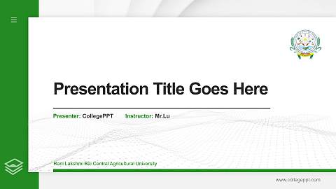 Rani Lakshmi Bai Central Agricultural University Thesis Proposal/Graduation Defense PPT Template