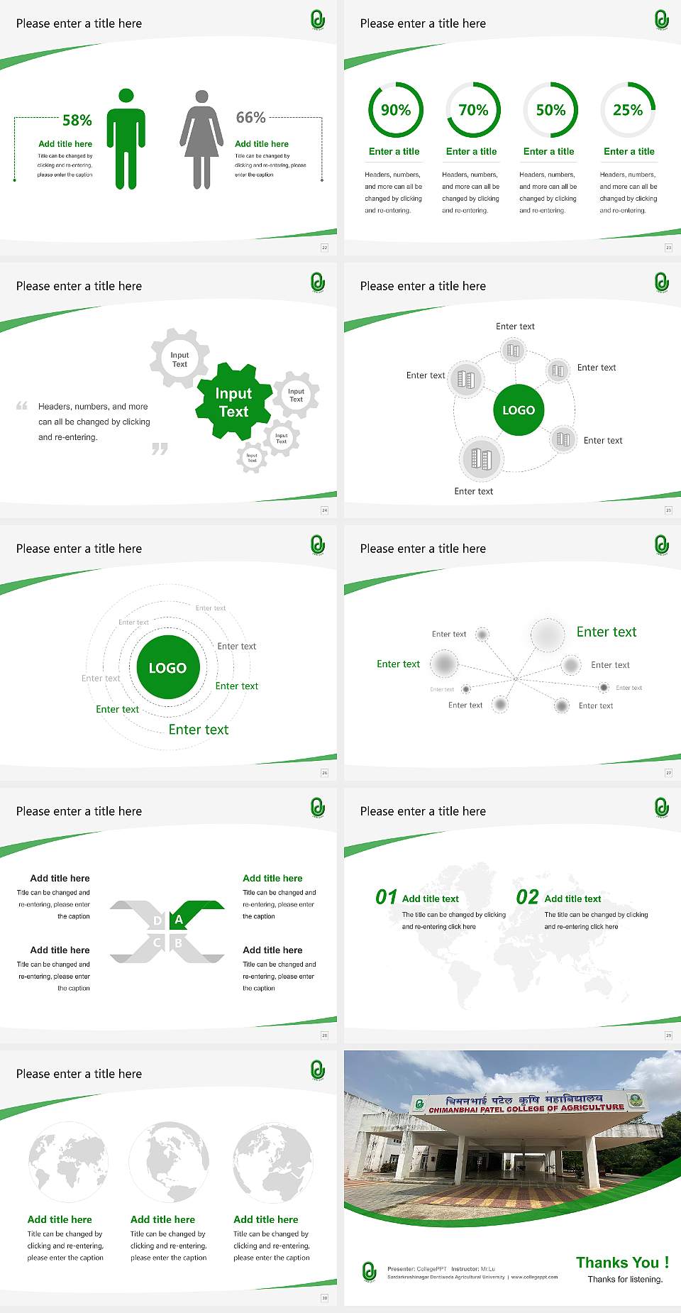 Sardarkrushinagar Dantiwada Agricultural University Course/Courseware Creation PPT Template4:3 ratio PPT effect preview image4