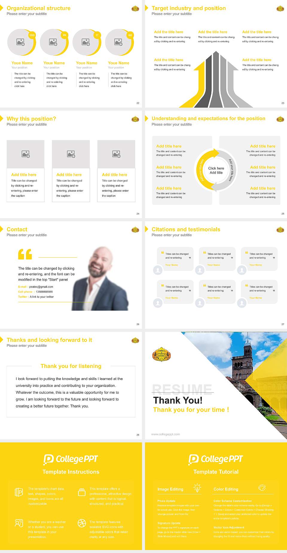 Savitribai Phule Pune University Resume PPT Template4:3 ratio PPT effect preview image4