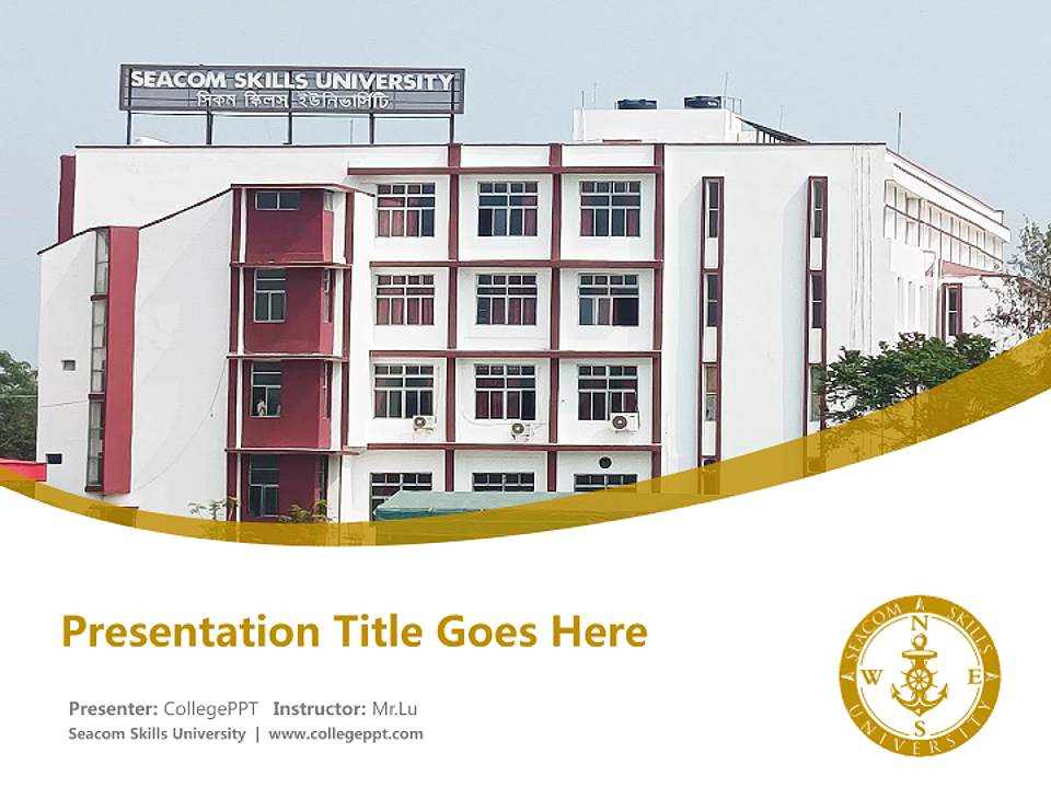 Seacom Skills University Course/Courseware Creation PPT Template4:3 ratio PPT effect preview image5