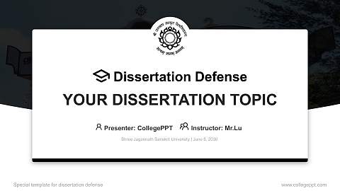 Shree Jagannath Sanskrit University Graduation Thesis Defense PPT Template