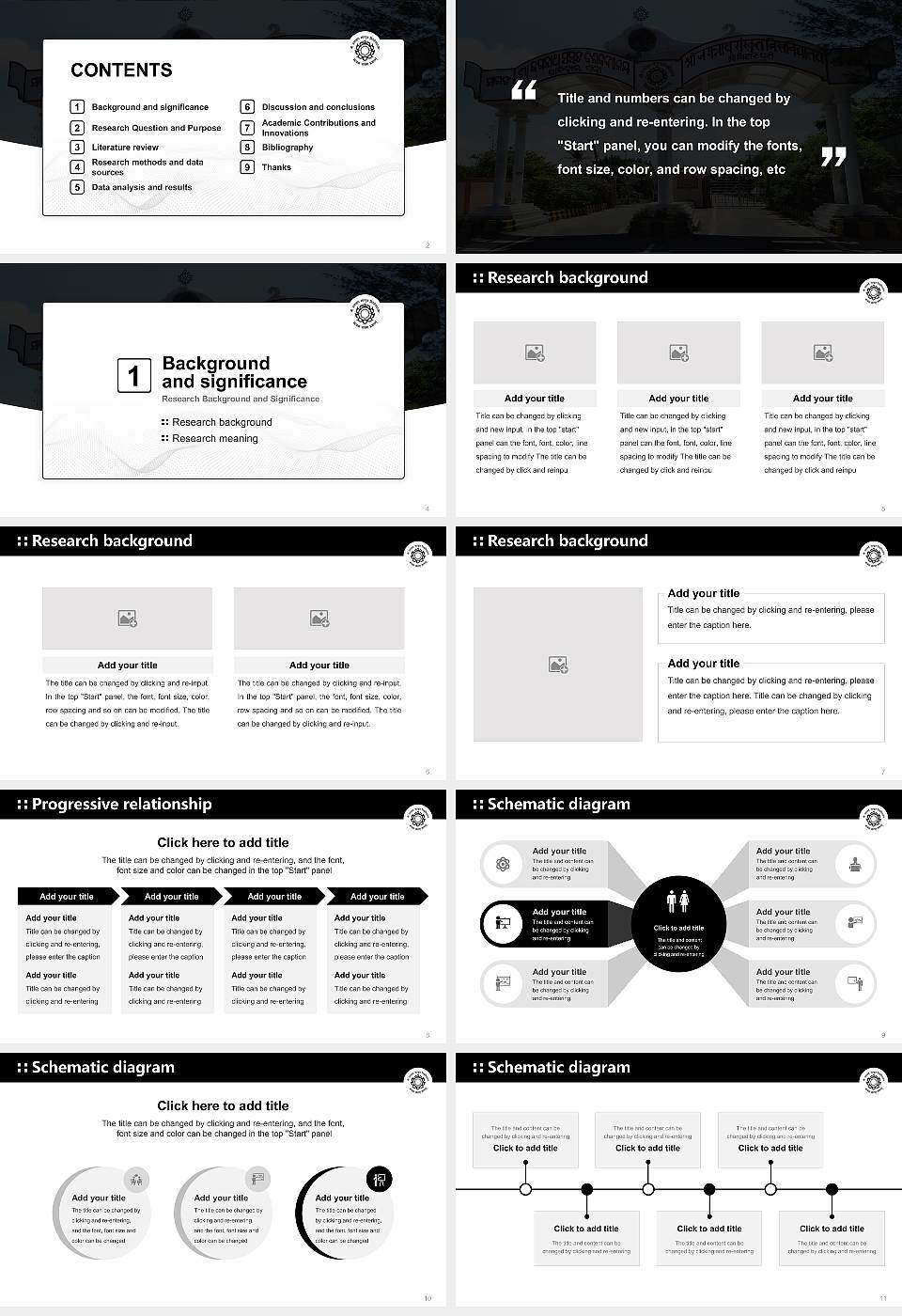 Shree Jagannath Sanskrit University Graduation Thesis Defense PPT Template16:9 ratio PPT effect preview image2