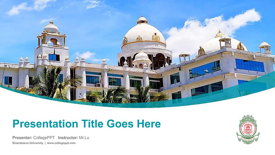 Sharnbasva University Course/Courseware Creation PPT Template16:9 ratio PPT effect preview image