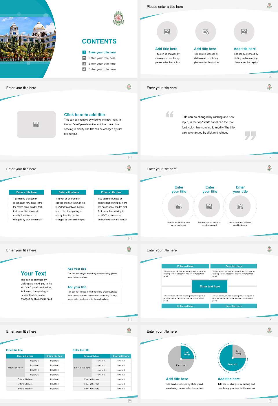 Sharnbasva University Course/Courseware Creation PPT Template16:9 ratio PPT effect preview image2
