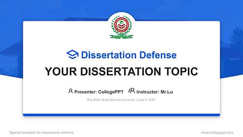 Ras Bihari Bose Subharti University Graduation Thesis Defense PPT Template