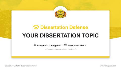Savitribai Phule Pune University Graduation Thesis Defense PPT Template