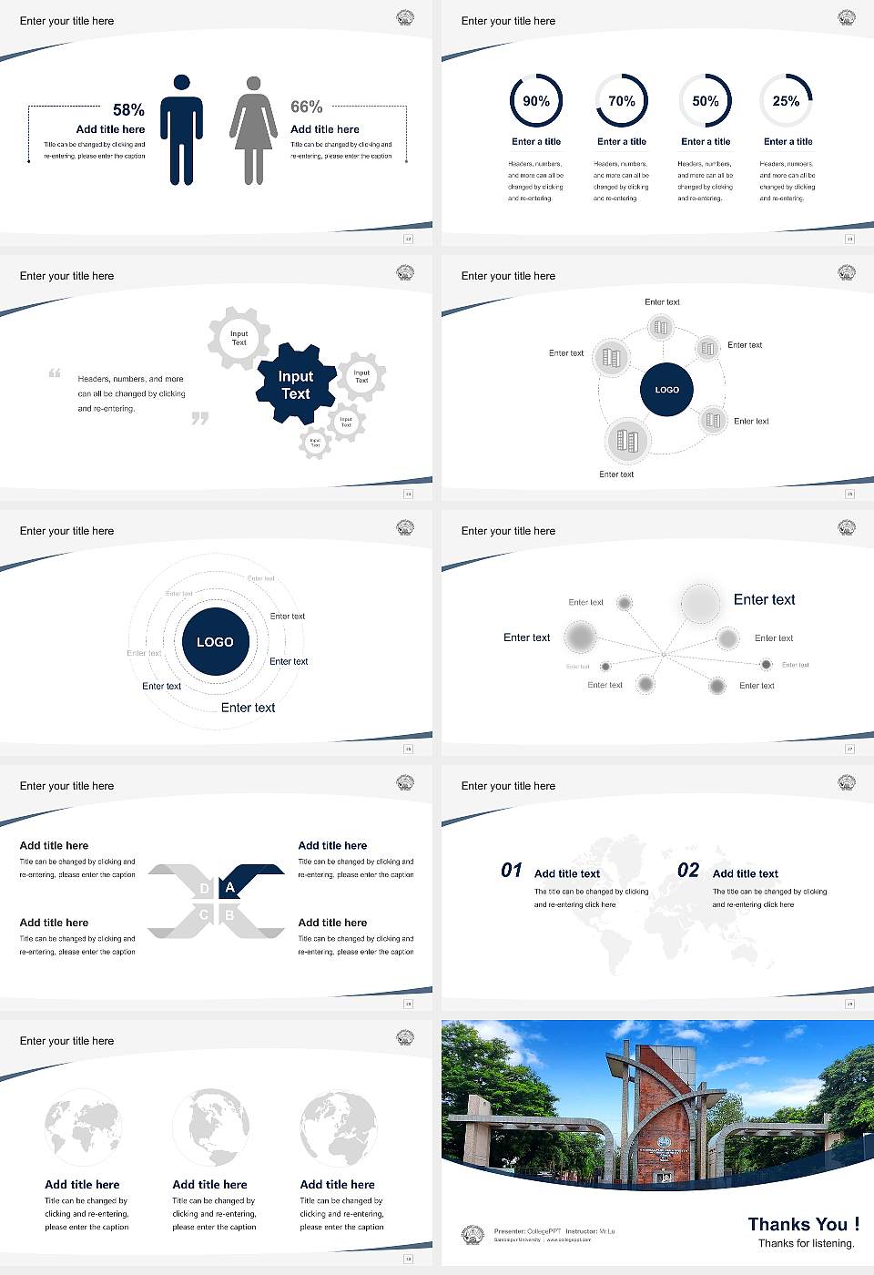 Sambalpur University Course/Courseware Creation PPT Template16:9 ratio PPT effect preview image4