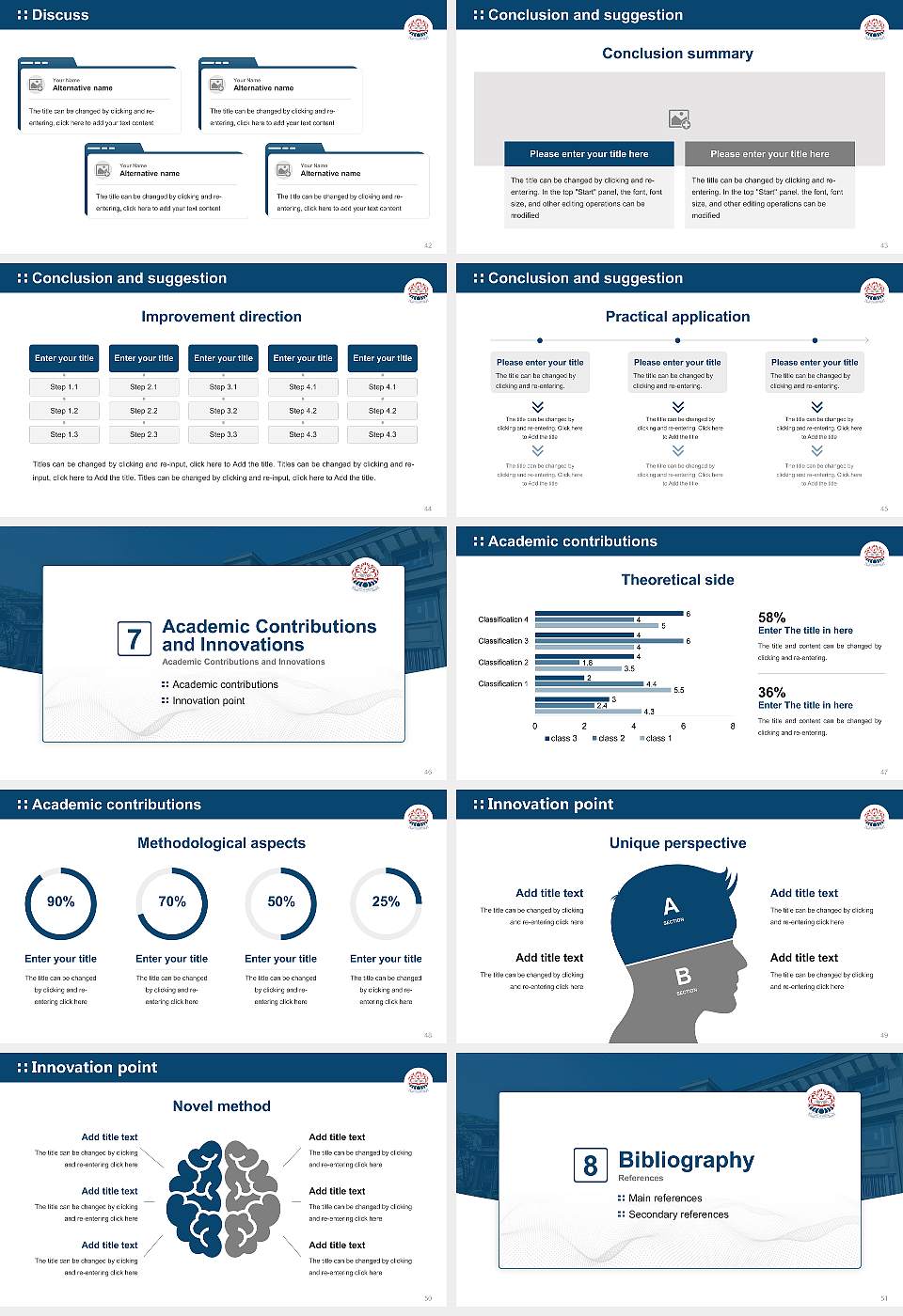RIMT University Graduation Thesis Defense PPT Template16:9 ratio PPT effect preview image6