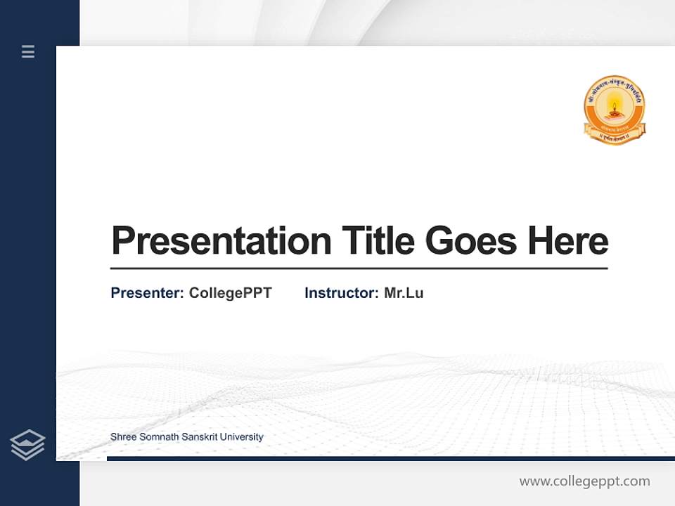 Shree Somnath Sanskrit University Thesis Proposal/Graduation Defense PPT Template4:3 ratio PPT effect preview image5