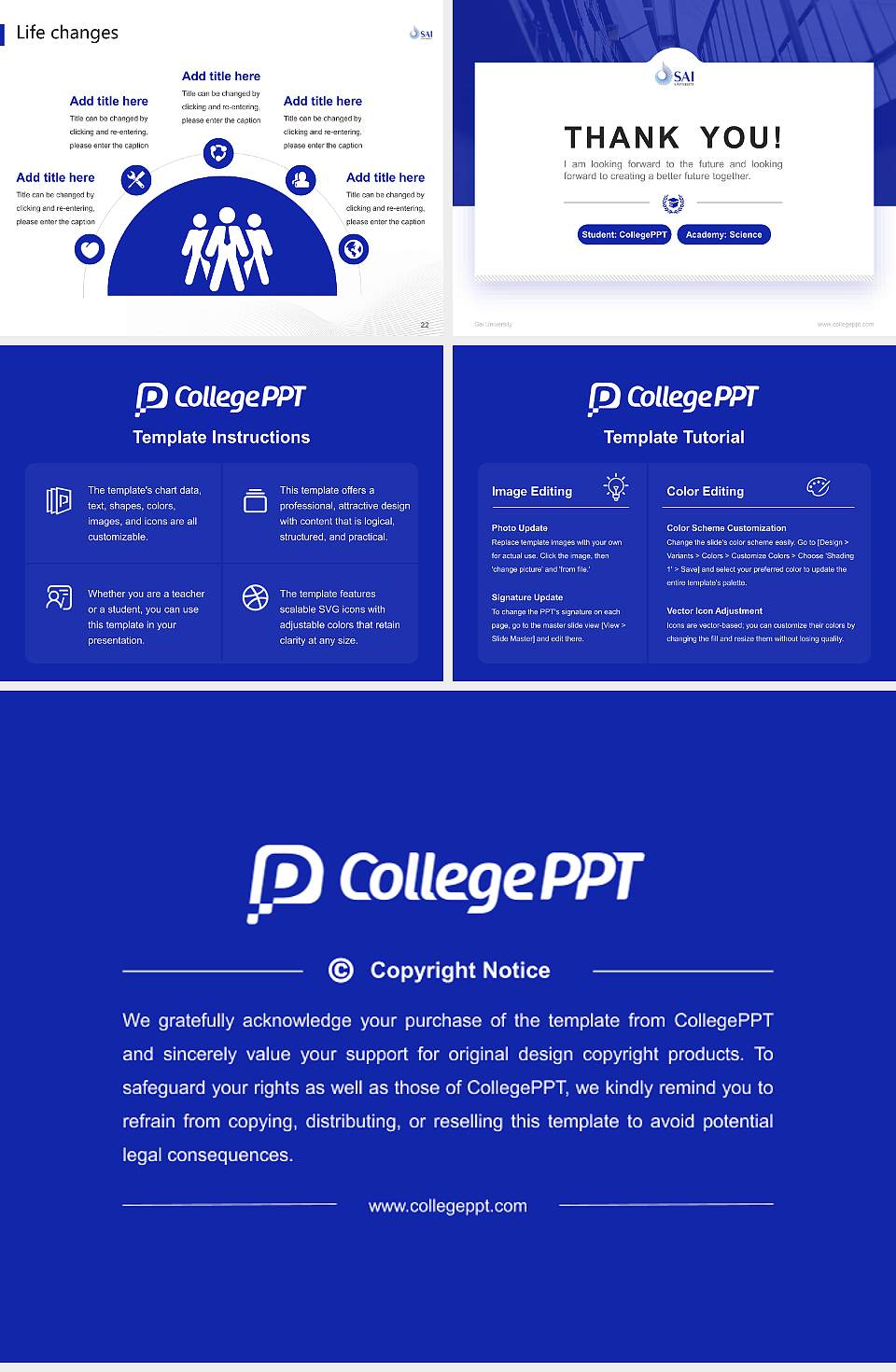 Sai University National Scholarship Defense PPT Template4:3 ratio PPT effect preview image4