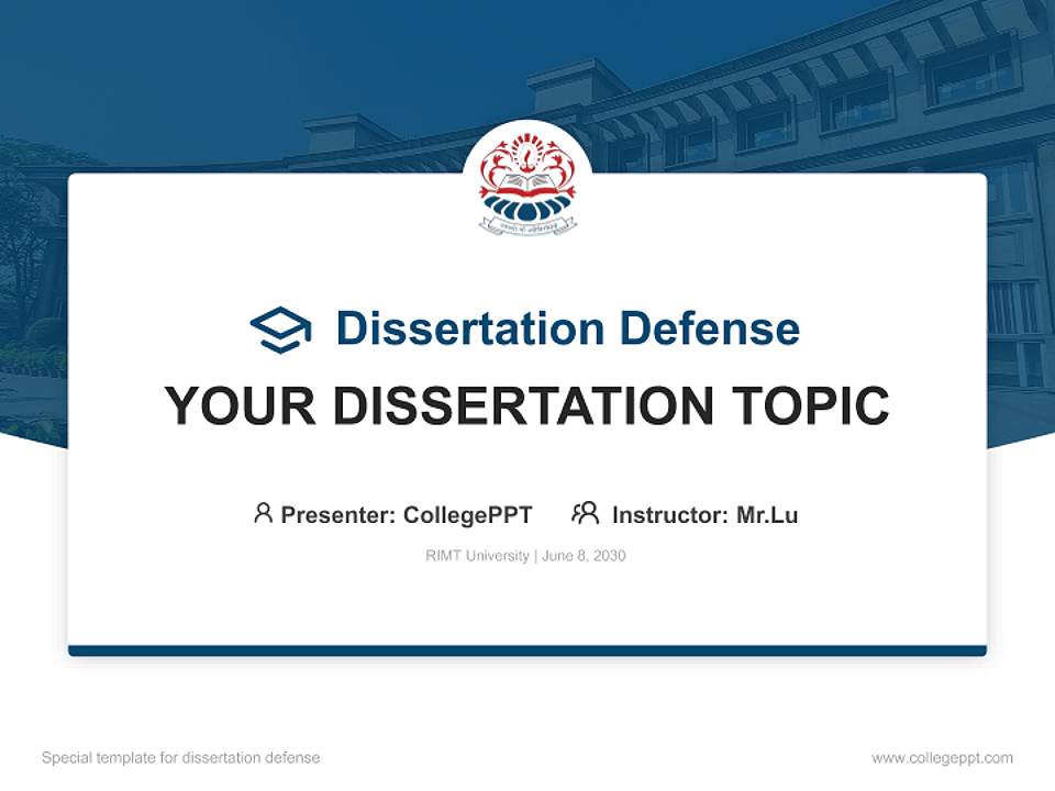 RIMT University Graduation Thesis Defense PPT Template4:3 ratio PPT effect preview image7