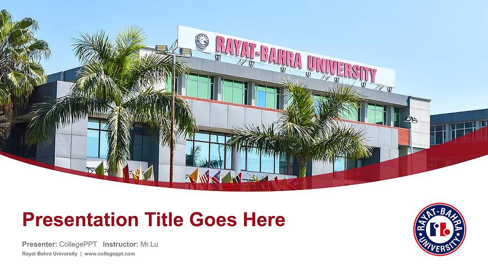 Rayat Bahra University Course/Courseware Creation PPT Template16:9 ratio PPT effect preview image
