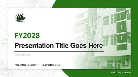 Renaissance University Academic Presentation/Research Findings Report PPT Template