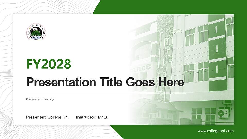 Renaissance University Academic Presentation/Research Findings Report PPT Template16:9 ratio PPT effect preview image