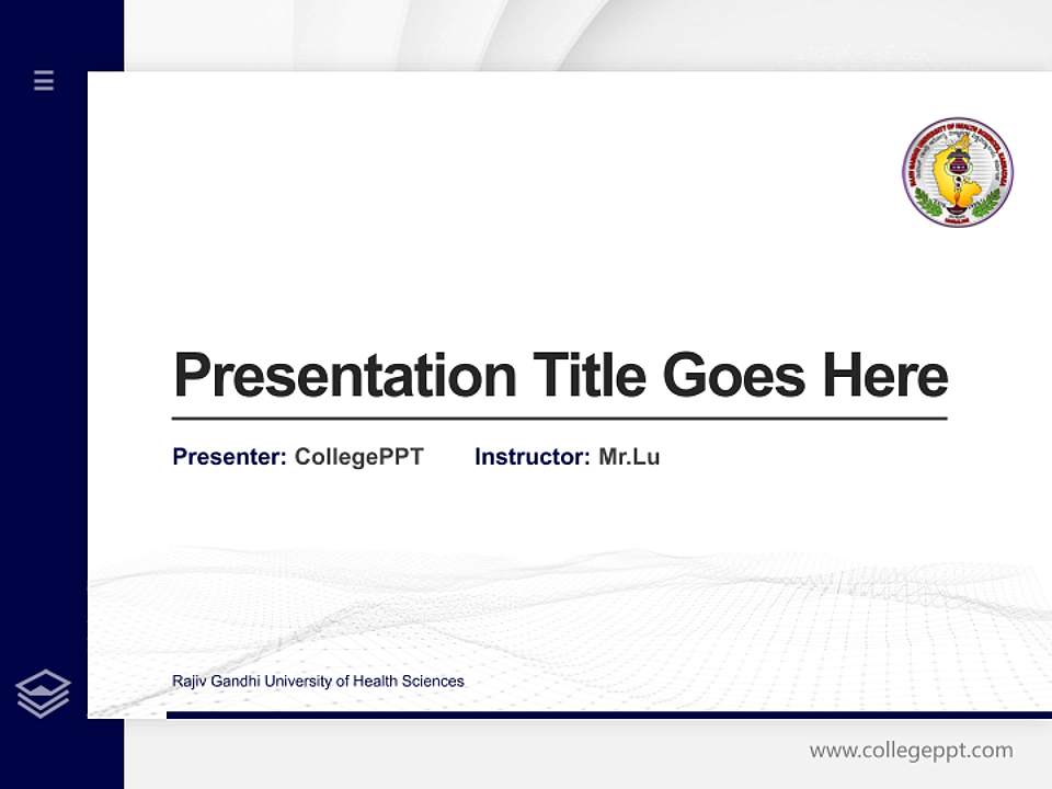 Rajiv Gandhi University of Health Sciences Thesis Proposal/Graduation Defense PPT Template4:3 ratio PPT effect preview image5
