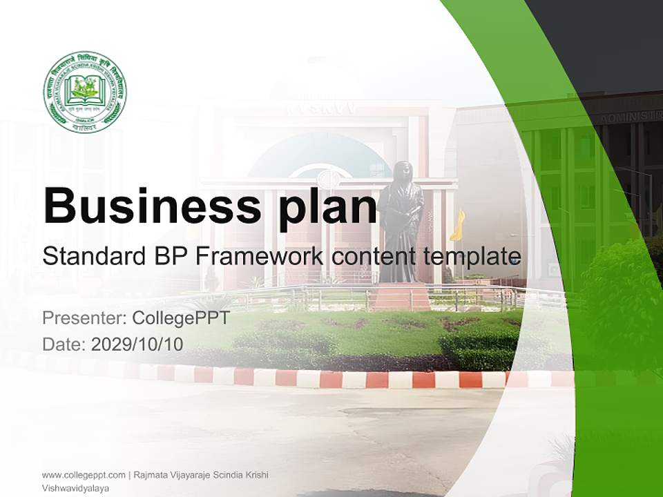 Rajmata Vijayaraje Scindia Krishi Vishwavidyalaya Competition/Entrepreneurship Contest PPT Template4:3 ratio PPT effect preview image9