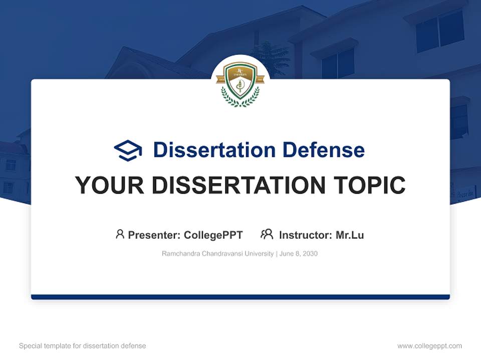 Ramchandra Chandravansi University Graduation Thesis Defense PPT Template4:3 ratio PPT effect preview image7