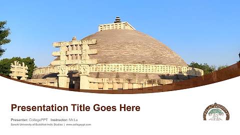 Sanchi University of Buddhist-Indic Studies Course/Courseware Creation PPT Template