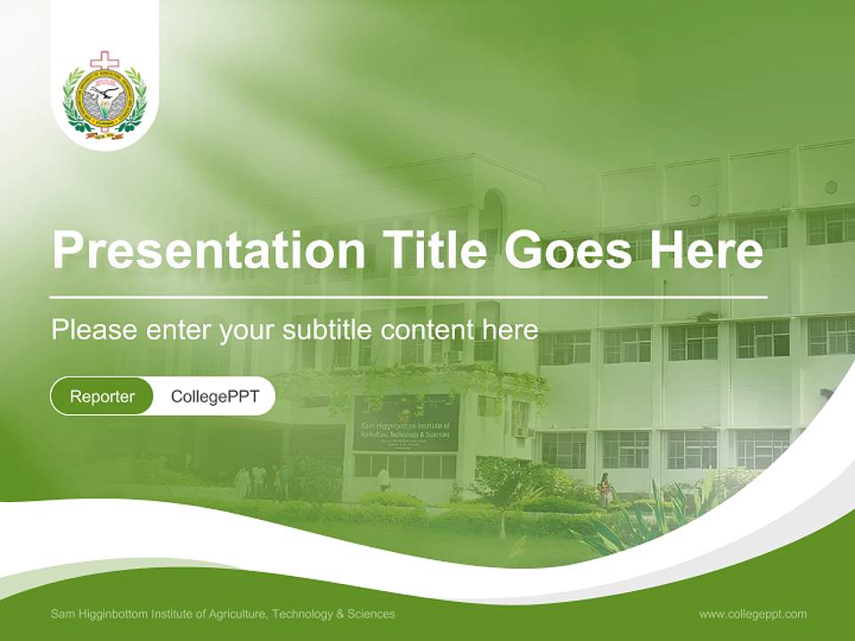 Sam Higginbottom Institute of Agriculture, Technology & Sciences Lecture Sharing and Networking Event PPT Template4:3 ratio PPT effect preview image4