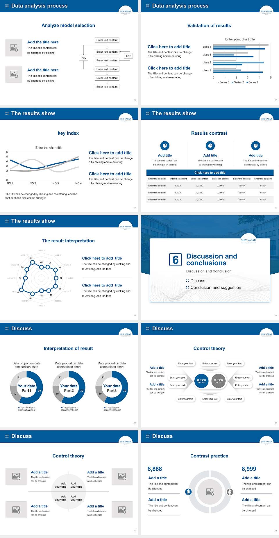 Shiv Nadar University Graduation Thesis Defense PPT Template4:3 ratio PPT effect preview image5