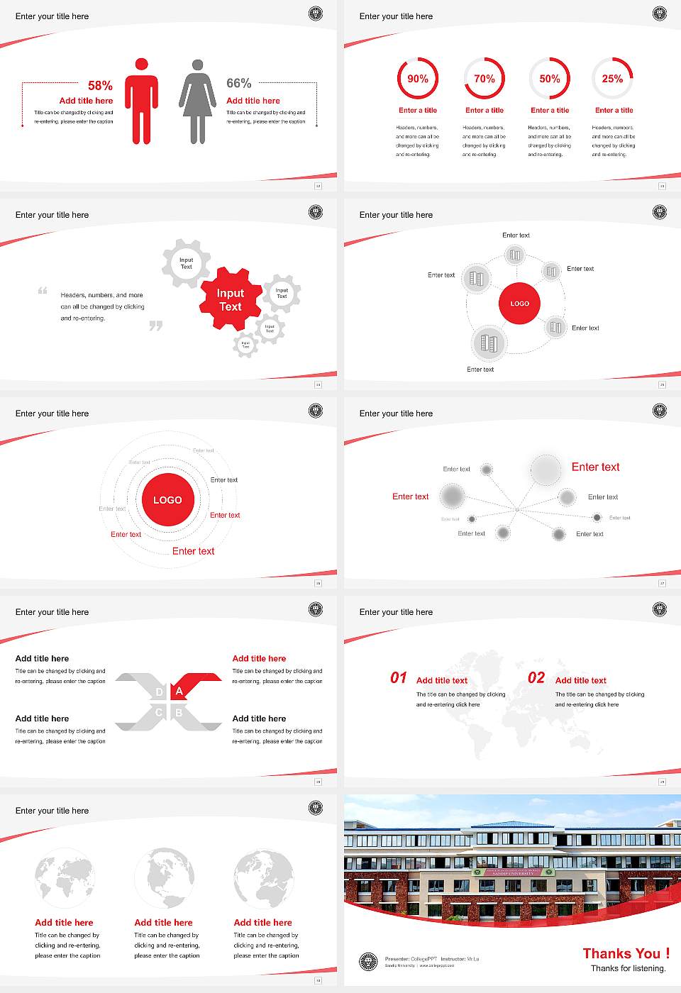 Sandip University Course/Courseware Creation PPT Template16:9 ratio PPT effect preview image4