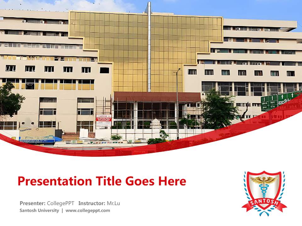 Santosh University Course/Courseware Creation PPT Template4:3 ratio PPT effect preview image5