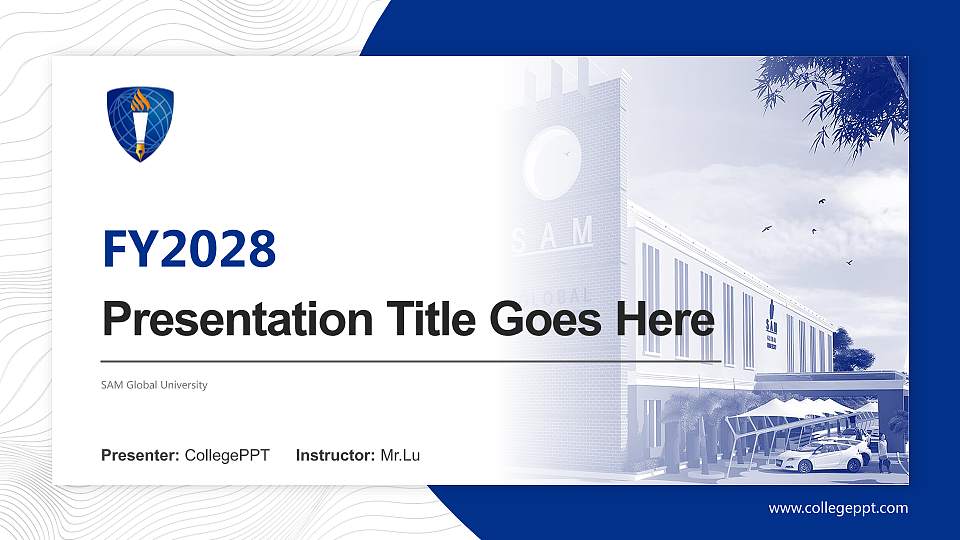 SAM Global University Academic Presentation/Research Findings Report PPT Template16:9 ratio PPT effect preview image