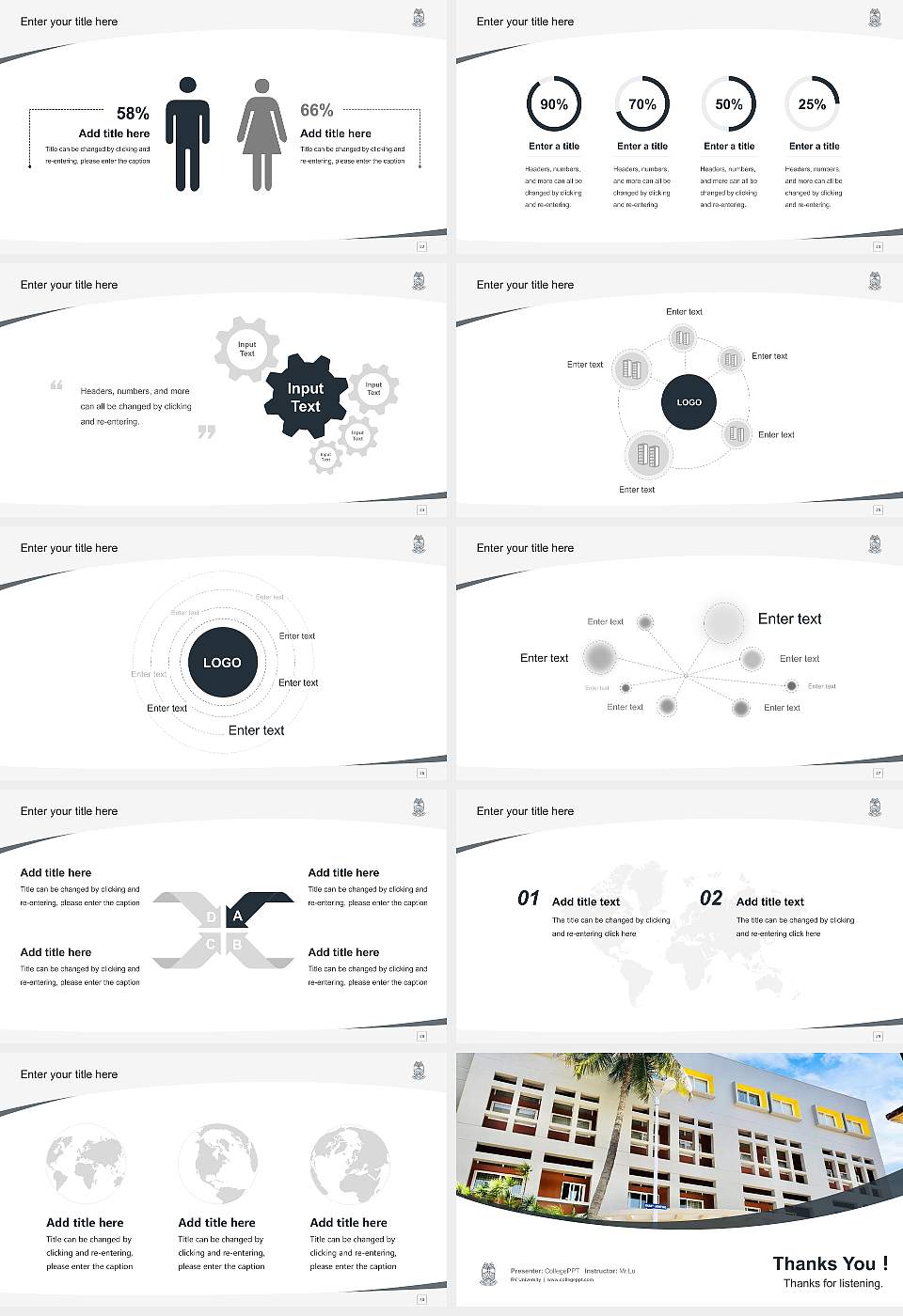 RV University Course/Courseware Creation PPT Template16:9 ratio PPT effect preview image4