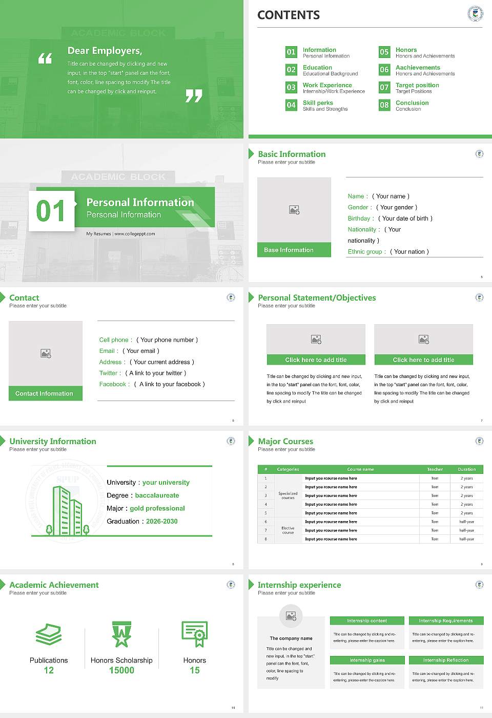 Sardar Patel University of Police, Security and Criminal Justice Resume PPT Template16:9 ratio PPT effect preview image2